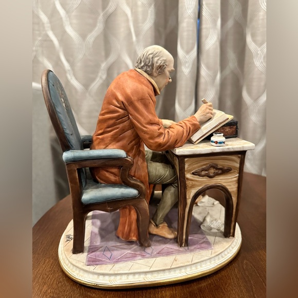 Capodimonte Rare and Unique Italy Large Porcelain Figurine "The Writer" - Picture 6 of 17